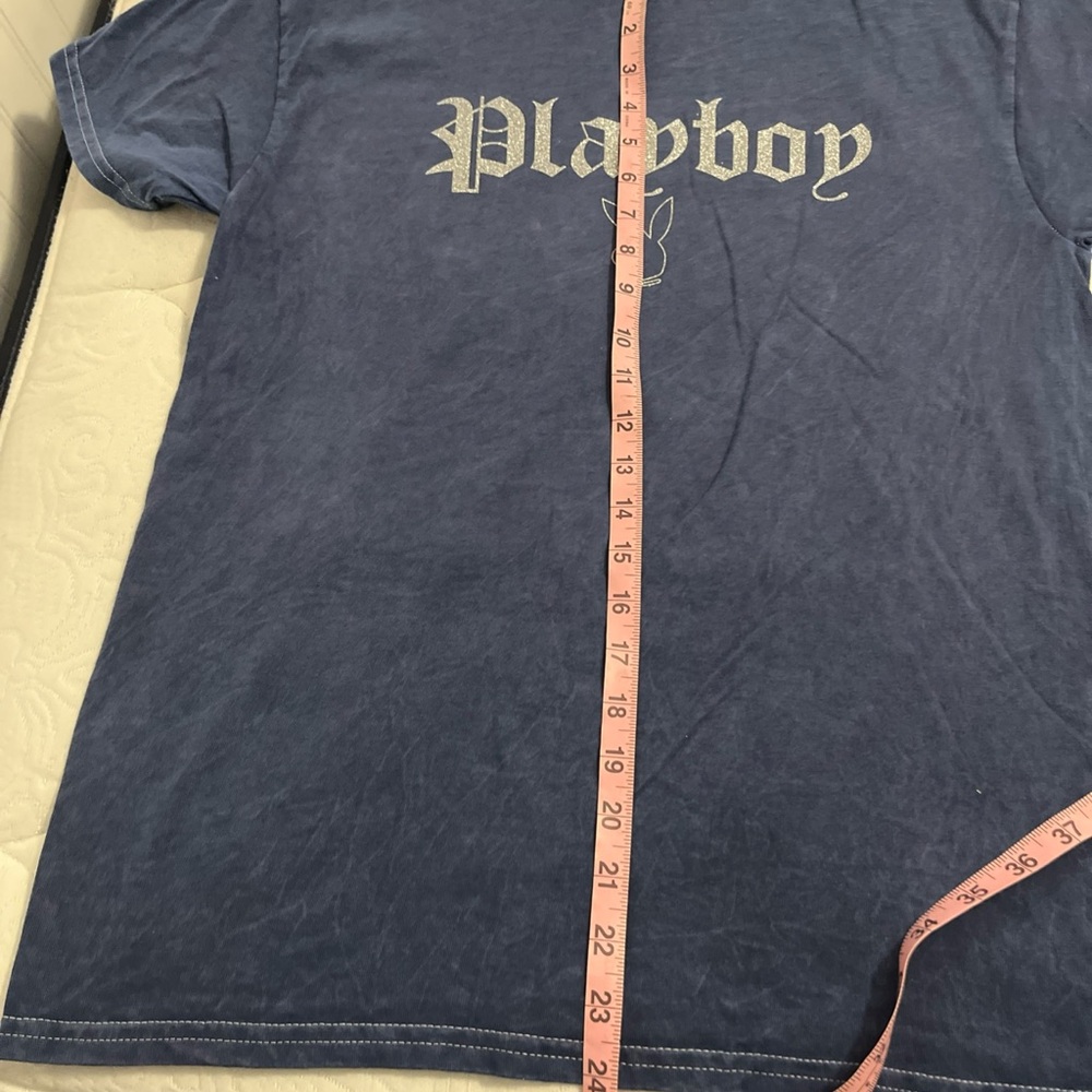 PLAYBOY Vintage Blue Short Sleeve Tee - Picture 7 of 7